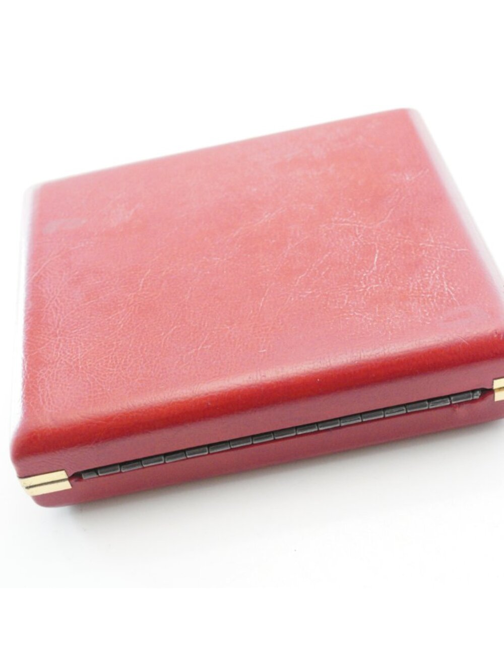 Vintage Red Jewelry Earrings Travel Storage Case Clamshell - Picture 7 of 7